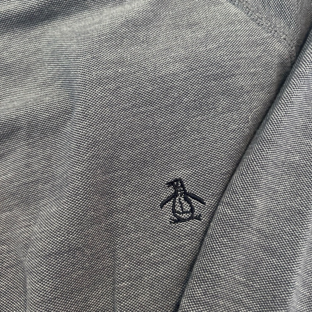 Original Penguin Gray Heathered Sweater with Penguin Logo